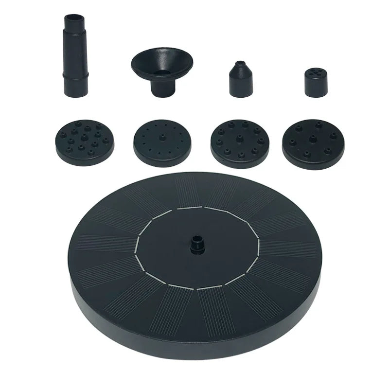 Solar Fountain Pump Floating Solar Panel Bird Baths Water Fountain with 4 Nozzles For Garden Outdoor Water Pool Pond Decor