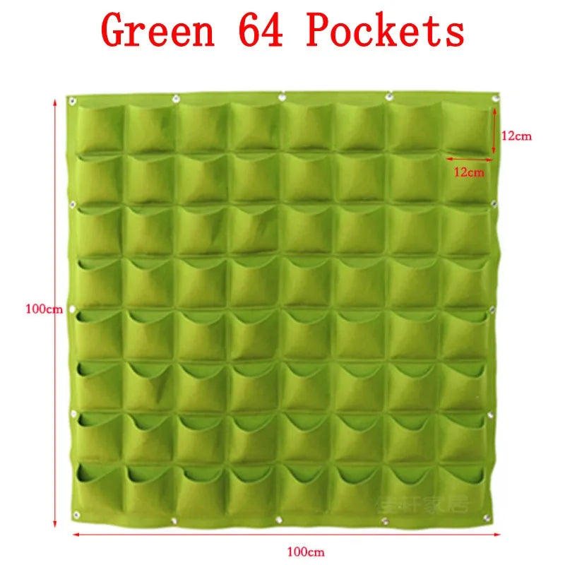Black Green Wall Hanging Planting Bags Flower Pot Grow Bag Garden Planter Vertical Suculentas Plant Pot Home Decor Accessories