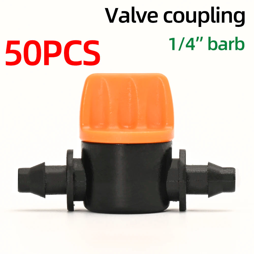 1/4" Pvc Hose Barb Connector End Cap Goof Plug Automatic Drip Irrigation Connectors Garden Watering System Water Pipe