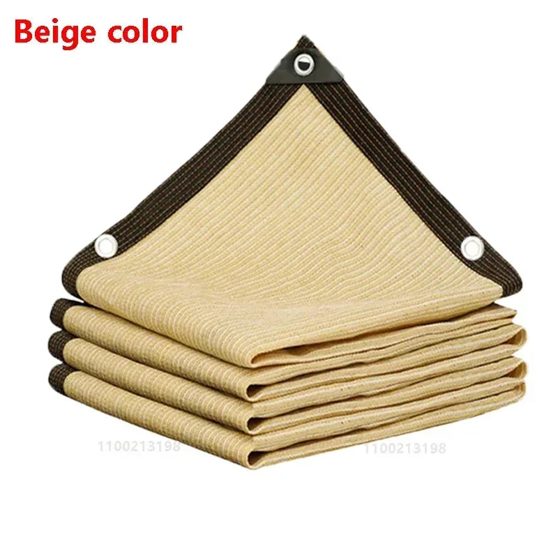 90% Shading HDPE Beige Sunshade Net Garden Plant Shed Shading Sail UV Protection Outdoor Pergola Sun Cover Swimming Pool Awning