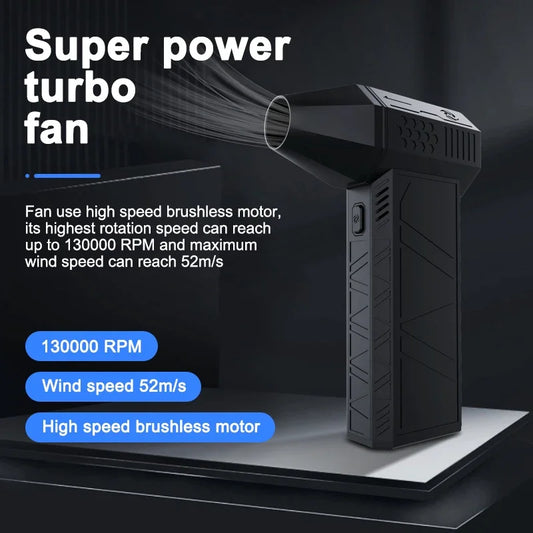 Powerful Turbo Fan X3 Electric Air Duster with 3 Gear 130000RPM 52m/s Brushless Portable Dust Blower Gun Cleaning Blower Tool