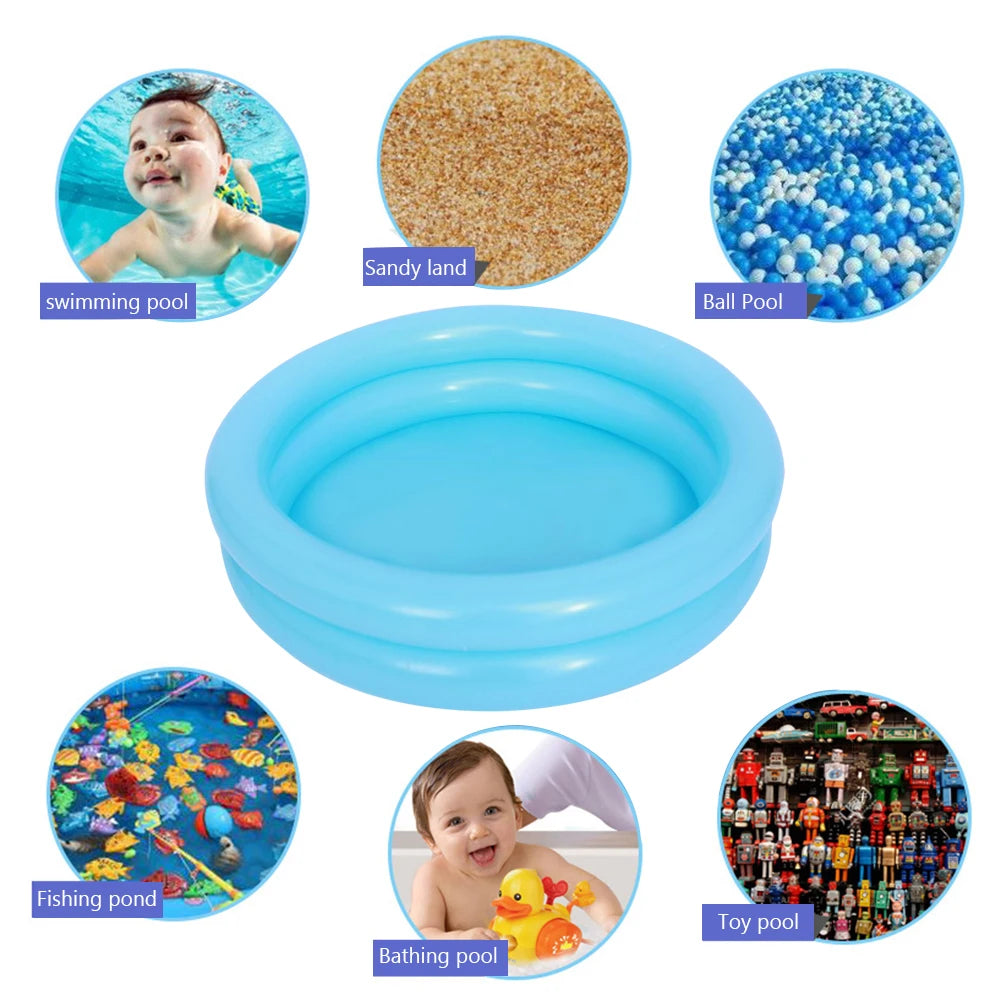 1-6PCS Baby Inflatable Swimming Pool Toddlers Round Blow Up Bathtub Children PVC Ball Pool Indoor Outdoor Swimming Accessories
