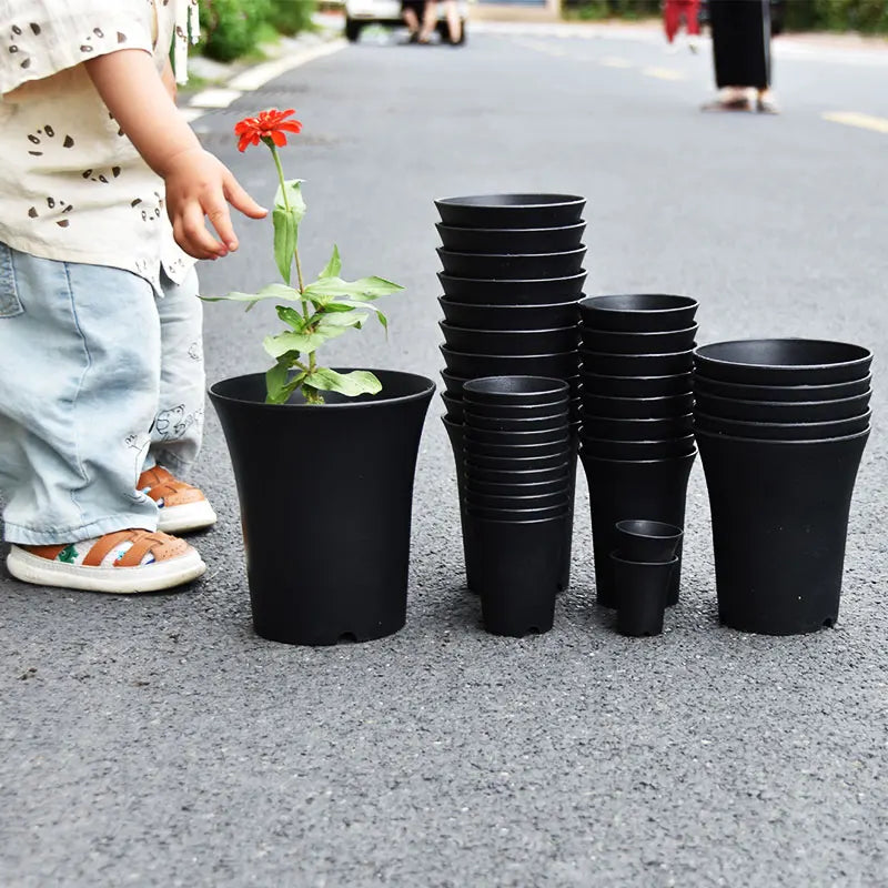 10pcs Thickened Flowerpot High-Waisted Round ,Plant Pot Reusable Succulents Plant Vientiane Basin Home Office Decor Garden Tool