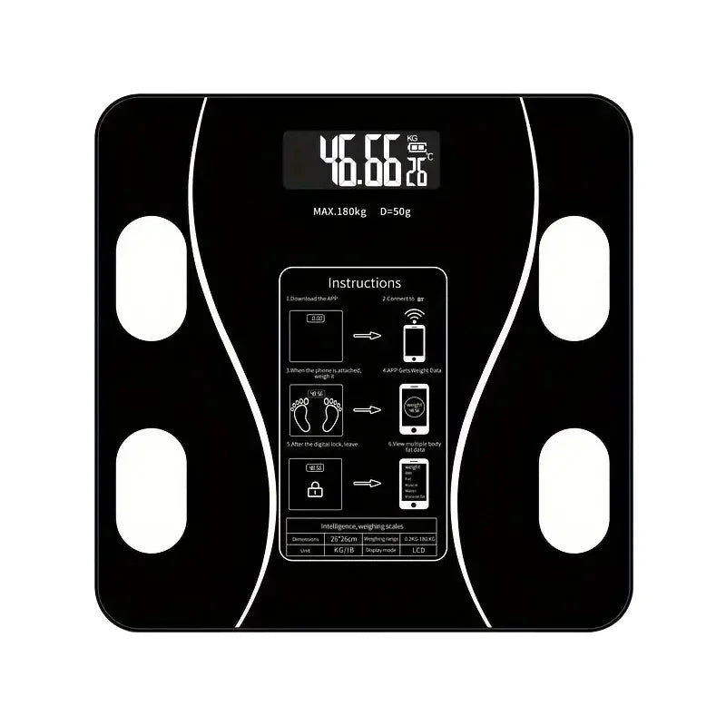 Smart Body Fat Scale - Wireless LED Digital Bathroom Weight Analyzer | AlluCanFind