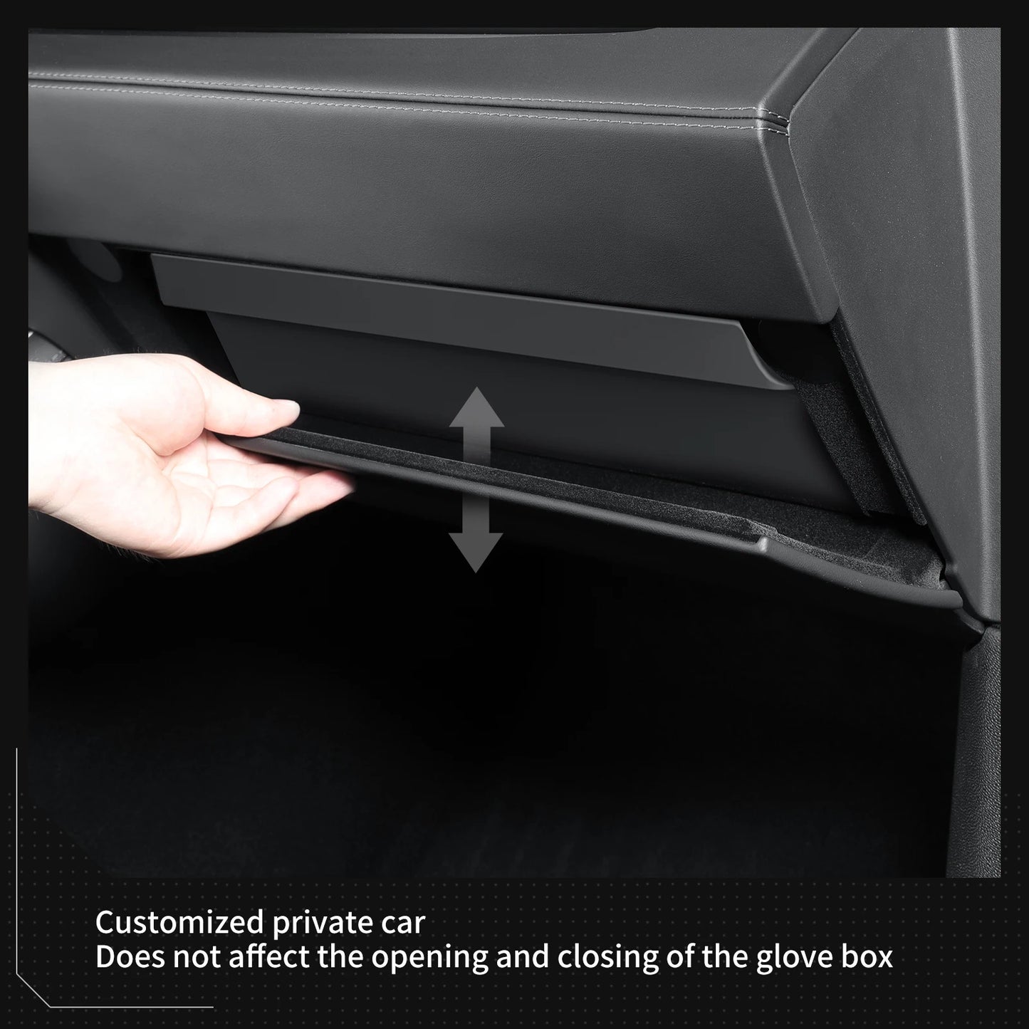 LUCKEASY for Tesla Model Y Launch 2025 Juniper Car Storage Box Car Glove Box Tray Pallet Case Organizer Accessories Tray TPE
