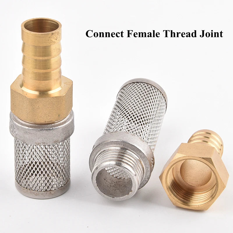304 Stainless Steel Male Thread Mesh Cover Aquarium Fish Tank Water Pump Inlet Filter Screen Garden Irrigation Pump Hose Filters
