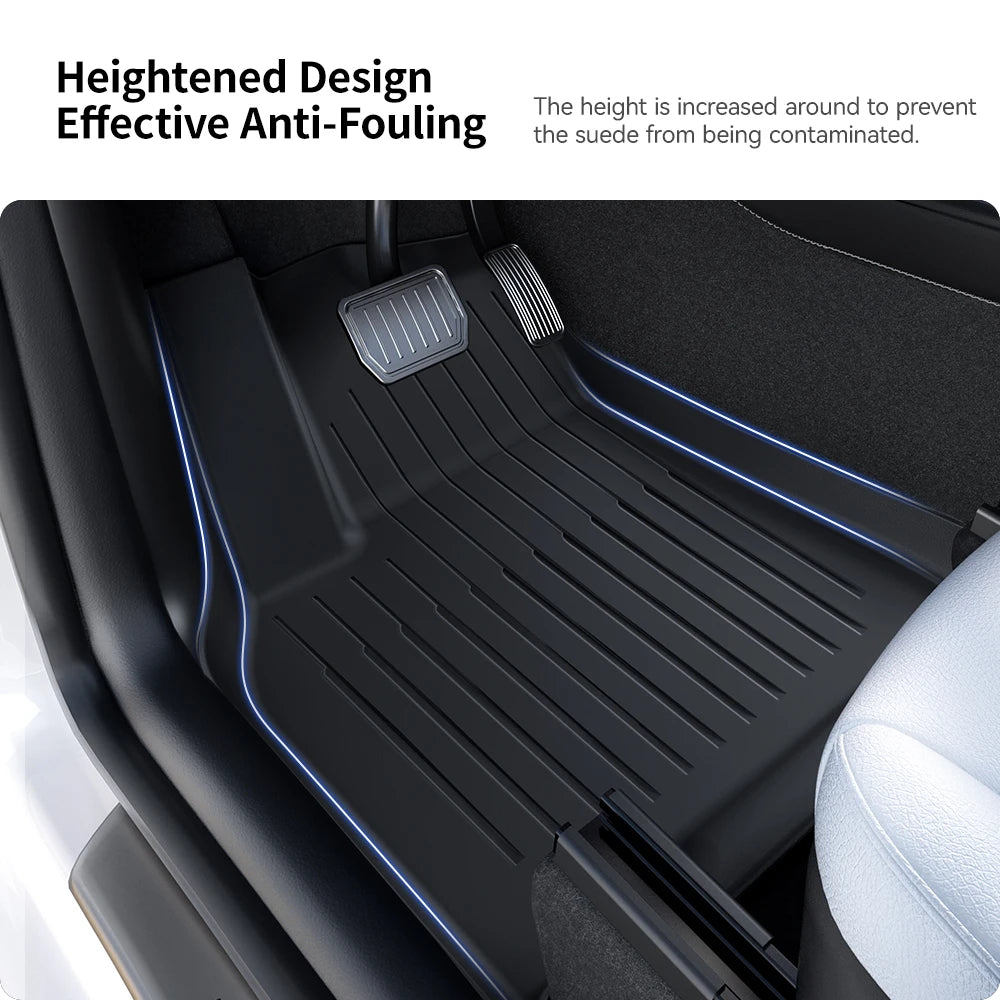 YZ TPE Car Floor Mats for Tesla Model Y Juniper 2025 Luggage Mat Set Four Seasons Waterproof Anti-slip Trunk Mat
