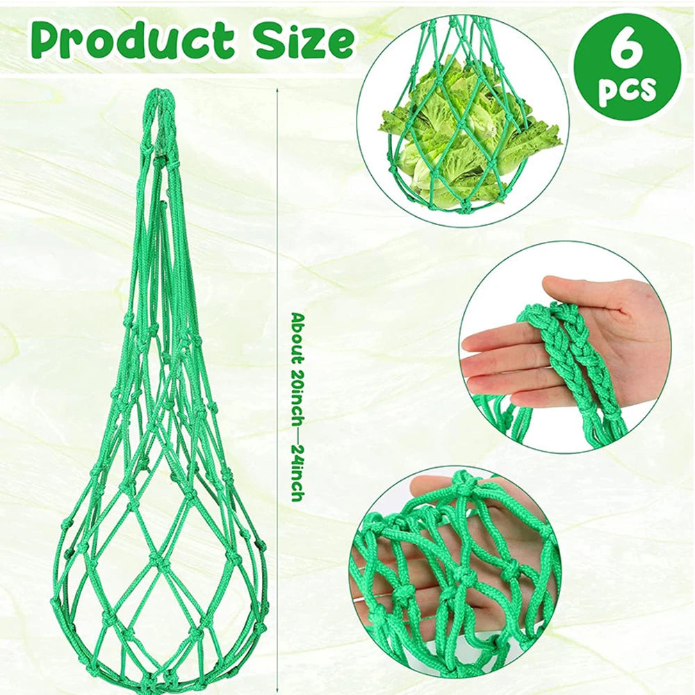5/6/10Pcs Melon Supports with Watermelon Net Melon Hammocks Cradles with Zip Ties Plant Pumpkins Holder Vegetable Cradles Fruit