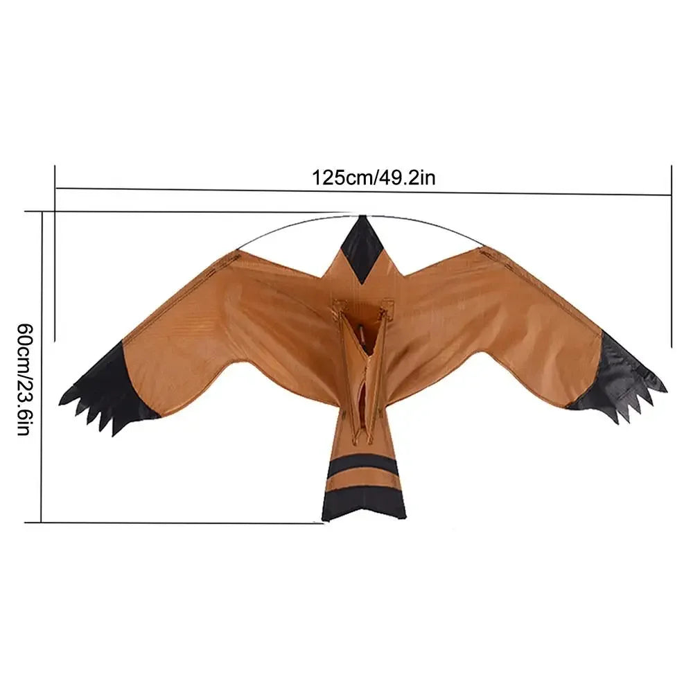 Emulation Flying Hawk Kite Bird Scarer Drive Kite Bird Repellent for Garden Scarecrow Yard Bird Repeller Farm Decor No stick