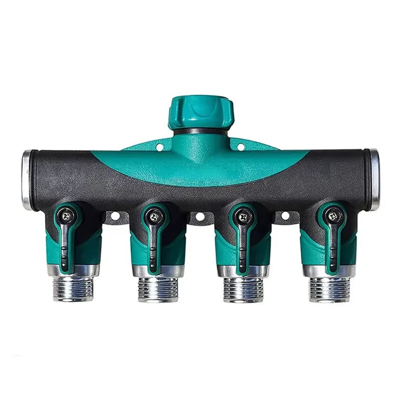 4-Way Tap Connector Garden Hose Pipe Splitter 3/4'' Plastic Drip Irrigation Water Connector Agricultural New