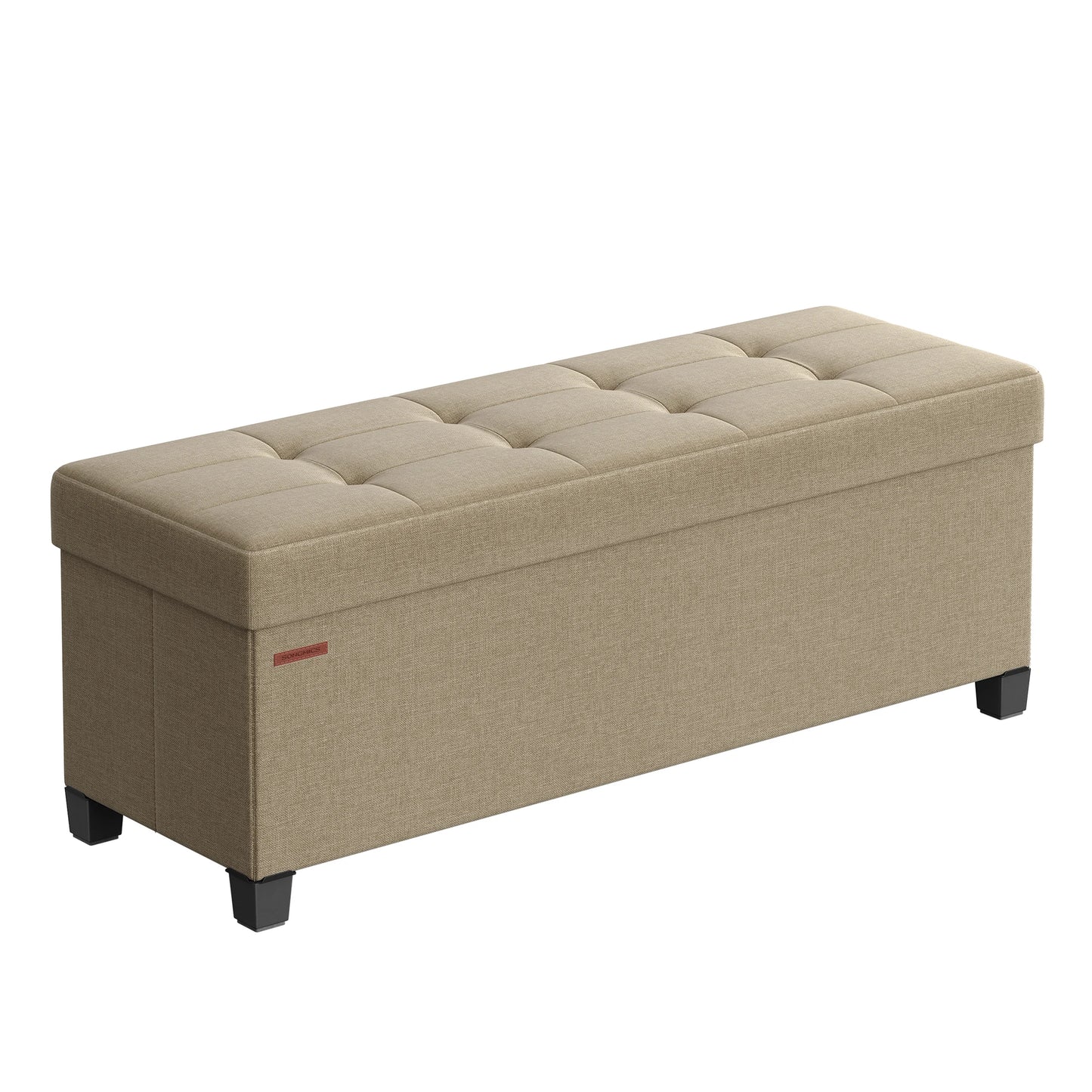 Foldable Storage Ottoman Bench with Legs, 43'' End of Bed Chest