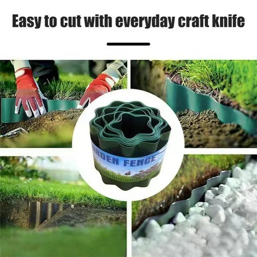10/15/20cm Garden Grass Lawn Edge Border Fence Path Flexible Lawn Edging Border Fence Outdoor Landscape Garden Decor