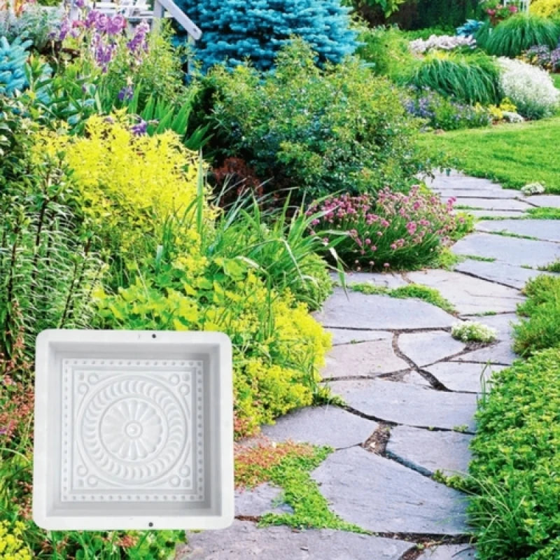 Making Tools Road Concrete Molds DIY Paving Casting Stepping Stone Square Brick Antique Landscape Yard Decor Garden Reusable