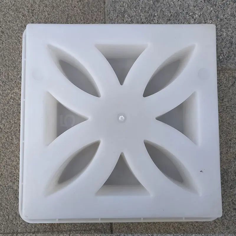 Wall Plastic Ventilation Tile Mold, Traditional 3D Geo Paver Mold, Hollow Square, Strong Concrete Cement Brick for Floor Decor