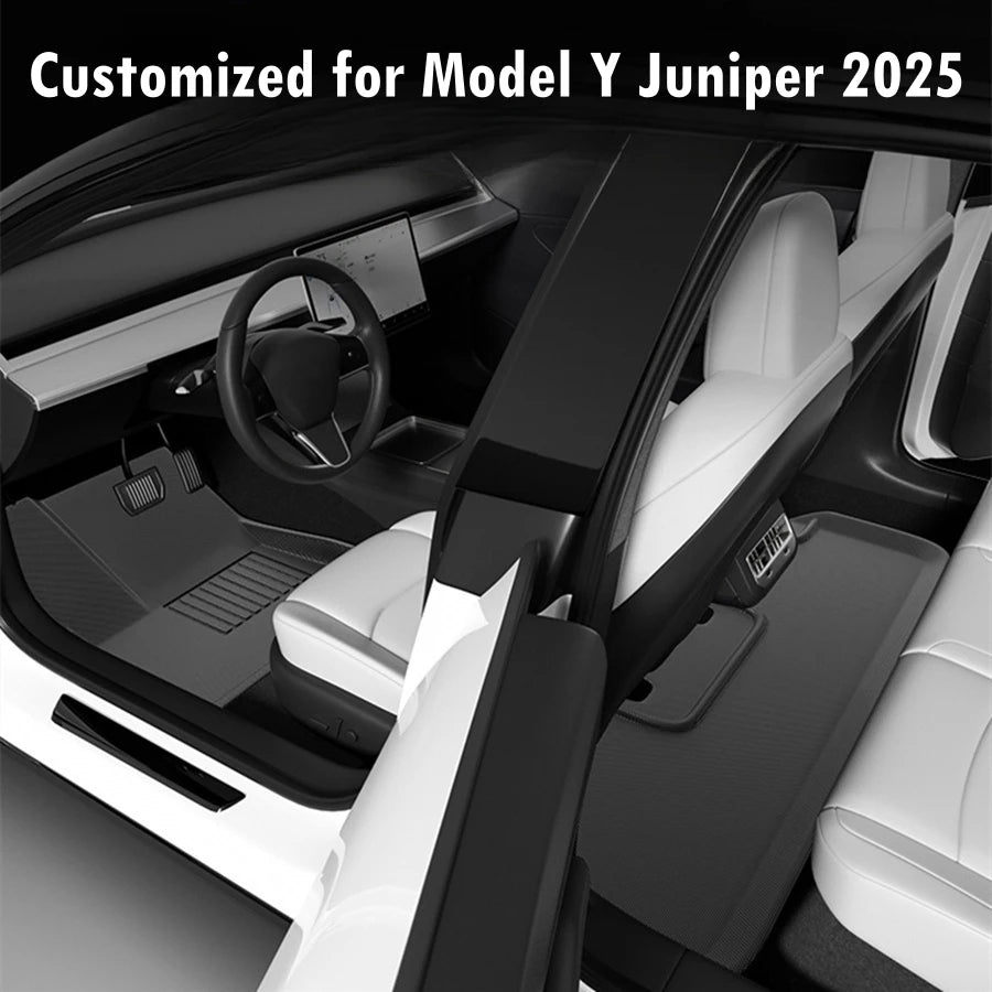 Car Floor Mats For Tesla Model Y Juniper 2025 LHD RHD Model Y All Weather Floor Liners Anti-slip Trunk Mat Cargo Liners