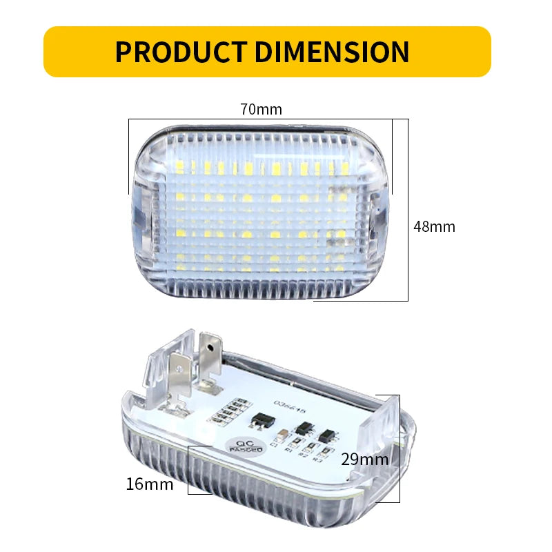 2PCS 6000K LED Dome Light for Ford Transit