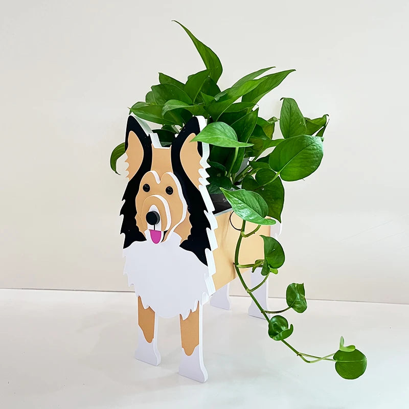 Garden Flower Pot Dog Shape Planter Shiba inu Mastiff Cain Terrier Havanese Vase Pots DIY PVC Garden FlowerPots Home Decor