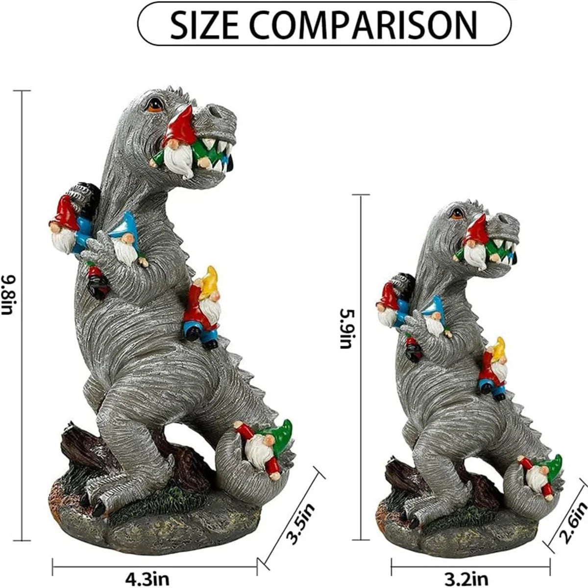 Garden Gnome Statue Outdoor Decor Dinosaur Art Outdoor for Fall Winter Garden Decor Patio Lawn Yard Decoration Housewarming Gift