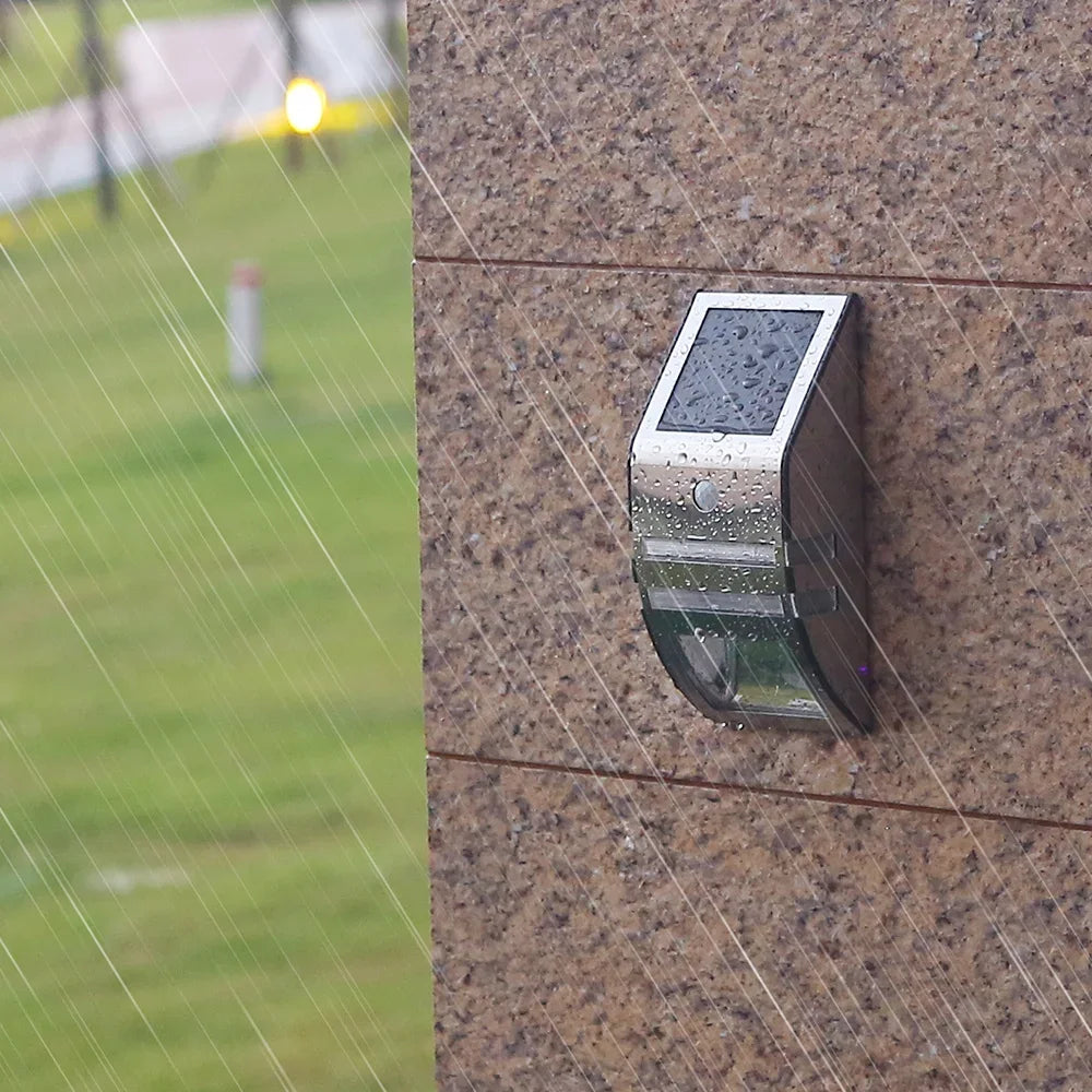 Motion Sensor LED Solar Light Outdoor Waterproof Garden Light Solar Powered Sconces Stair Fence Exterior Wall Lamps Porch Light