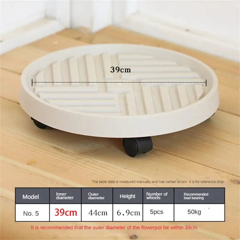 Flower Pot Stand Trays With Wheels Multifunctional Flower Disc Base Durable Movable Round Square Bonsai Plants Trays Home Decor