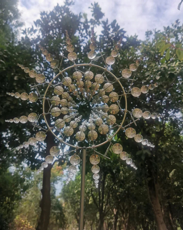 Courtyard Garden Windmill Outdoor Wind Spinner Magical Metal Windmill Patio Lawn Garden Decor Kid Birthday Gift Wiatrak Metalowy