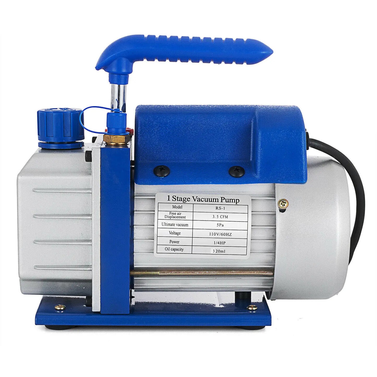 3.5CFM HVAC Air Vacuum Pump & A/C Refrigerant Kit Manifold Gauge Set for Household Air Conditioning Single Stage Rotary Vane