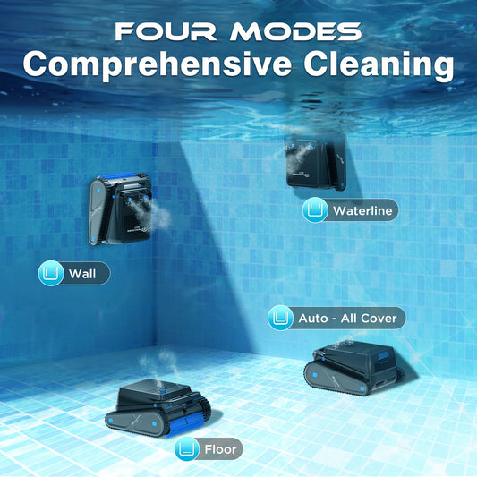 EVERCROSS BOT U8 Robotic Pool Cleaner, 120 Min Battery Life, 200m² Cleaning Area, Intelligent Navigation, Self-Parking Function