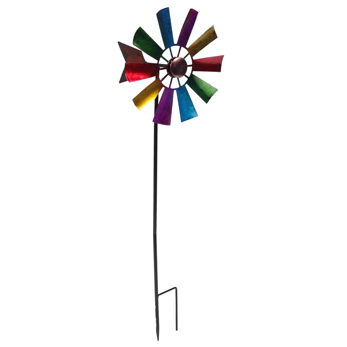 Metal Windmill Decor Iron Art Garden nament Windmill Statue Decorative Spinners Outdoor Pinwheel Sculpture Garden Supplies Yard