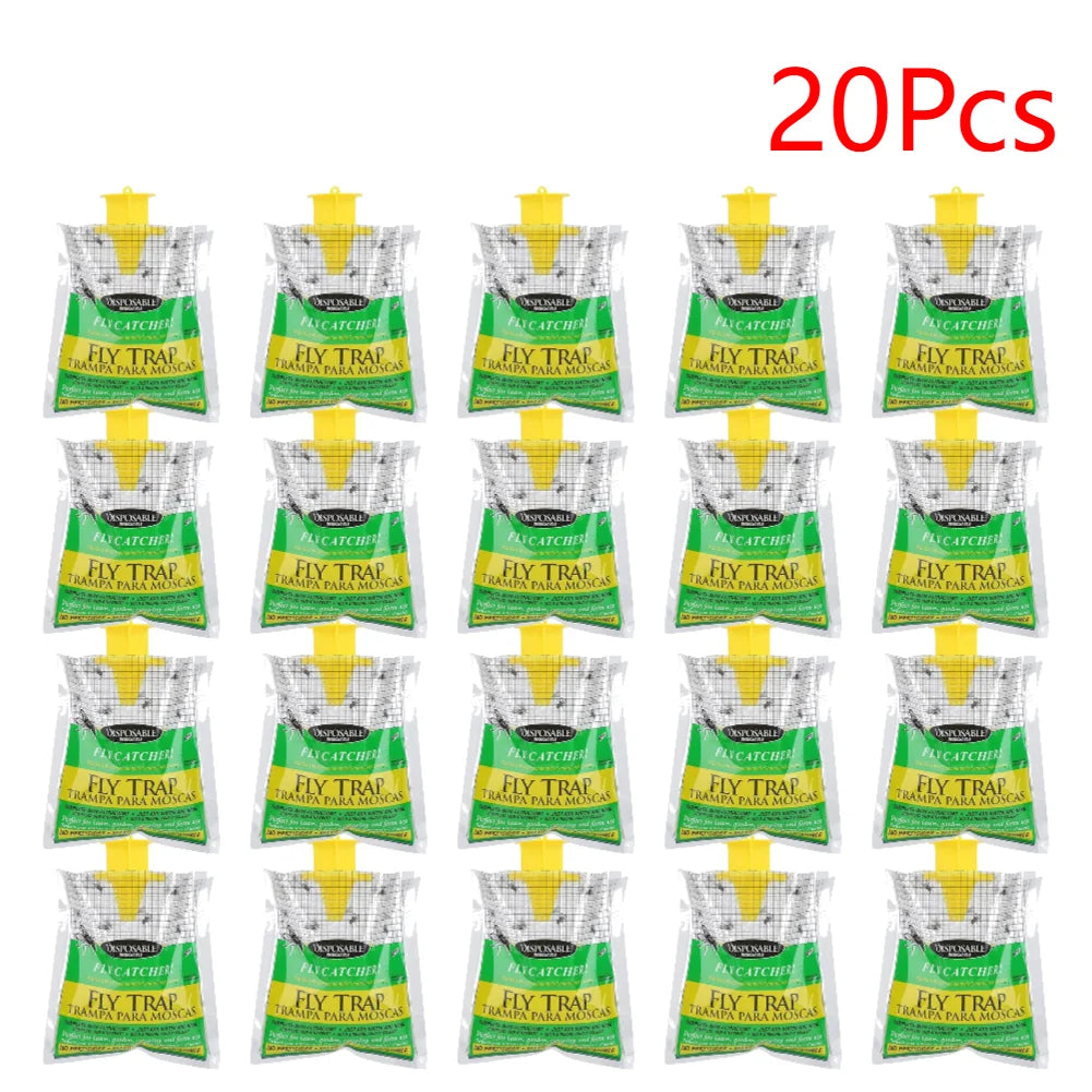 1-20Pcs Hanging Outdoor Fly Trap Disposable Insect Bug Attract Fly Catcher Bag Mosquito Trap Catcher Wasp Fly Killer Flie Trap