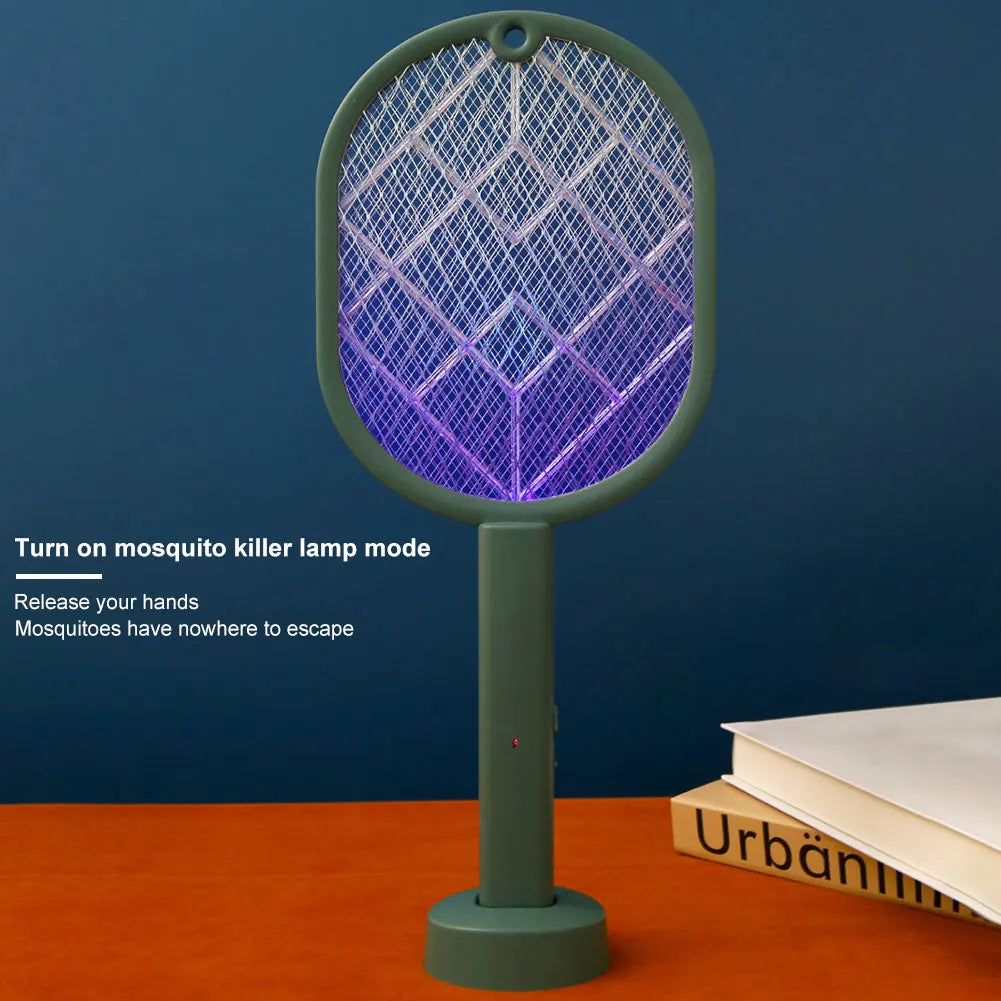 2in1 Electric Mosquito Killer Lamp Anti Mosquito Swatter Racket USB Charging Electric Fly Swatter Bug Zapper Insect Killer Light