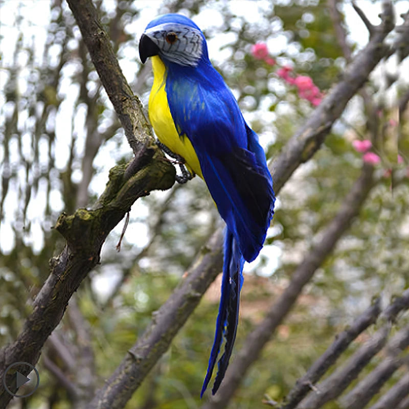 25/35cm Handmade Foam Feather Artificial Parrot Imitation Bird Model Figurine Foam Birds Parrot Home Garden Decoration Ornament