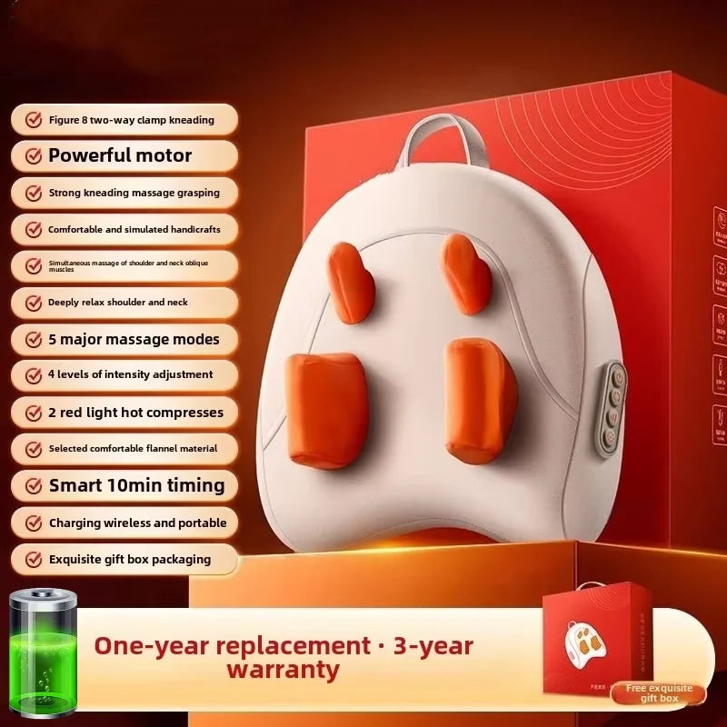 JAIYORL Trapezius Electric Massage Pillow Wireless Car And Home Massag