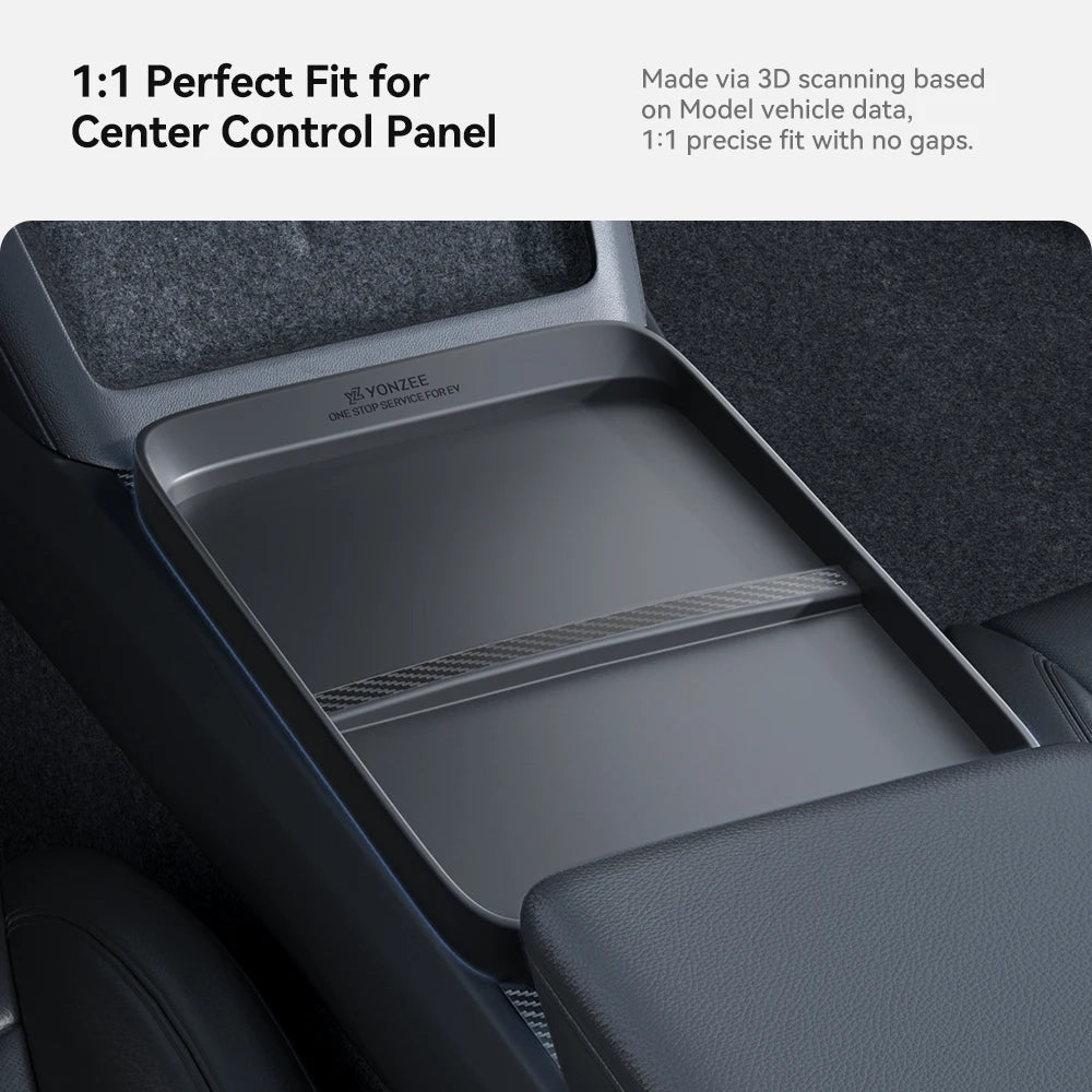 YZ For Tesla Model 3 Y Highland Juniper 2025 Center Console Trays Drink Food Table Desk Plate Car Armrest Storage Box Organizer