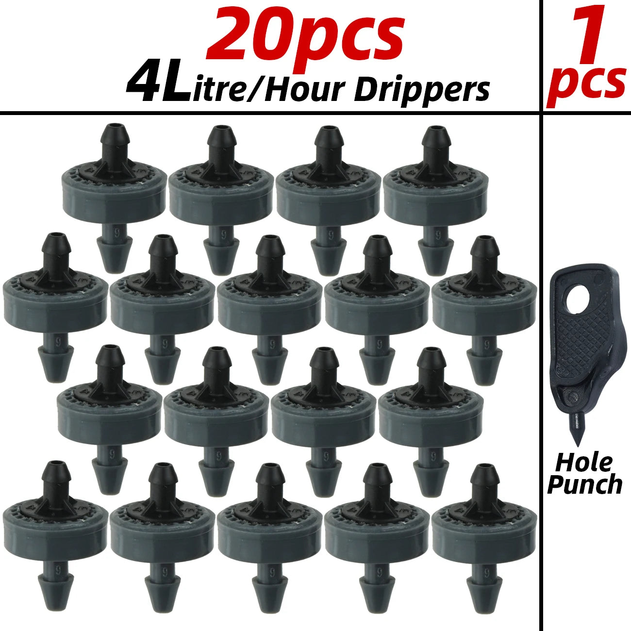 20-200pcs 2L 4L 8L 1/4'' Garden Drip Irrigation Dripper Automatic Steady Flow Water Saving Dropper  Nozzle for Greenhouse Bonsai