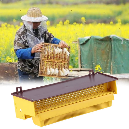 Beekeeping Tool Pollen Trap Pollen Collector Removable Yellow Plastic Pollen Trap With Ventilated Pollen Tray Beekeeping Tool