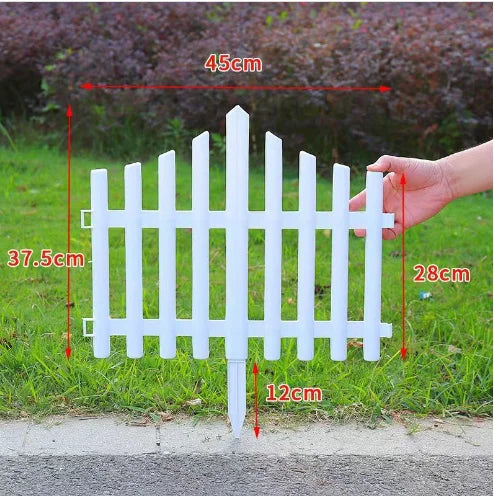 White Plastic Garden Fence Border Decoration Plant Flower Protect For Yard Lawn Edging Flower Bed Christmas Tree Decorative