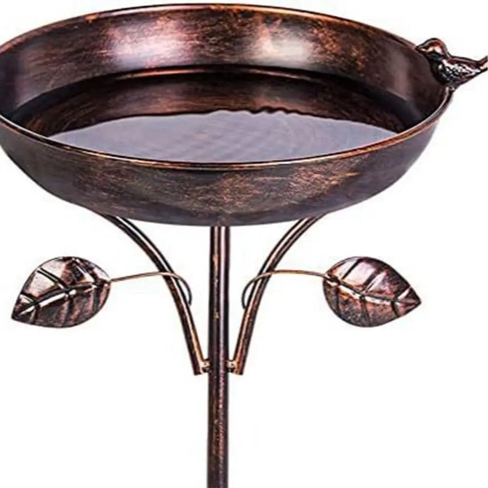 Garden Decor Iron Bird Feeder Plugin Large Capacity Convenient Bird Bathtub Durable Retro Bird Feeding Dish Container