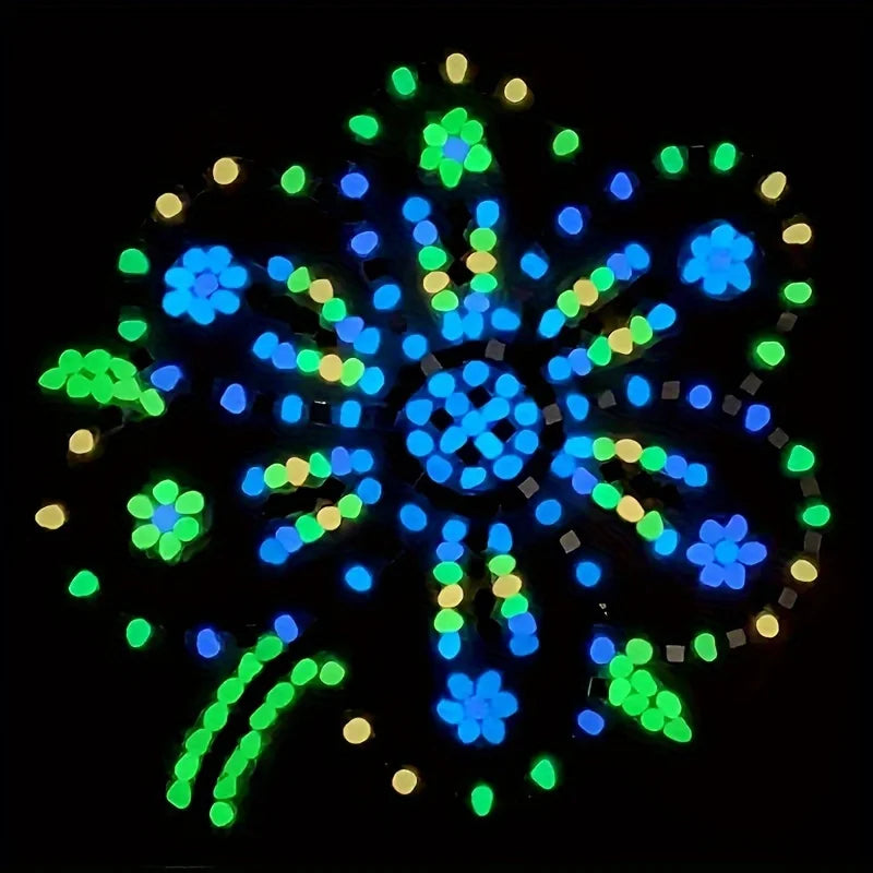 1cm small artificial luminous stone vase decorated with potted plants, fluorescent fish tank for landscaping, pebbles