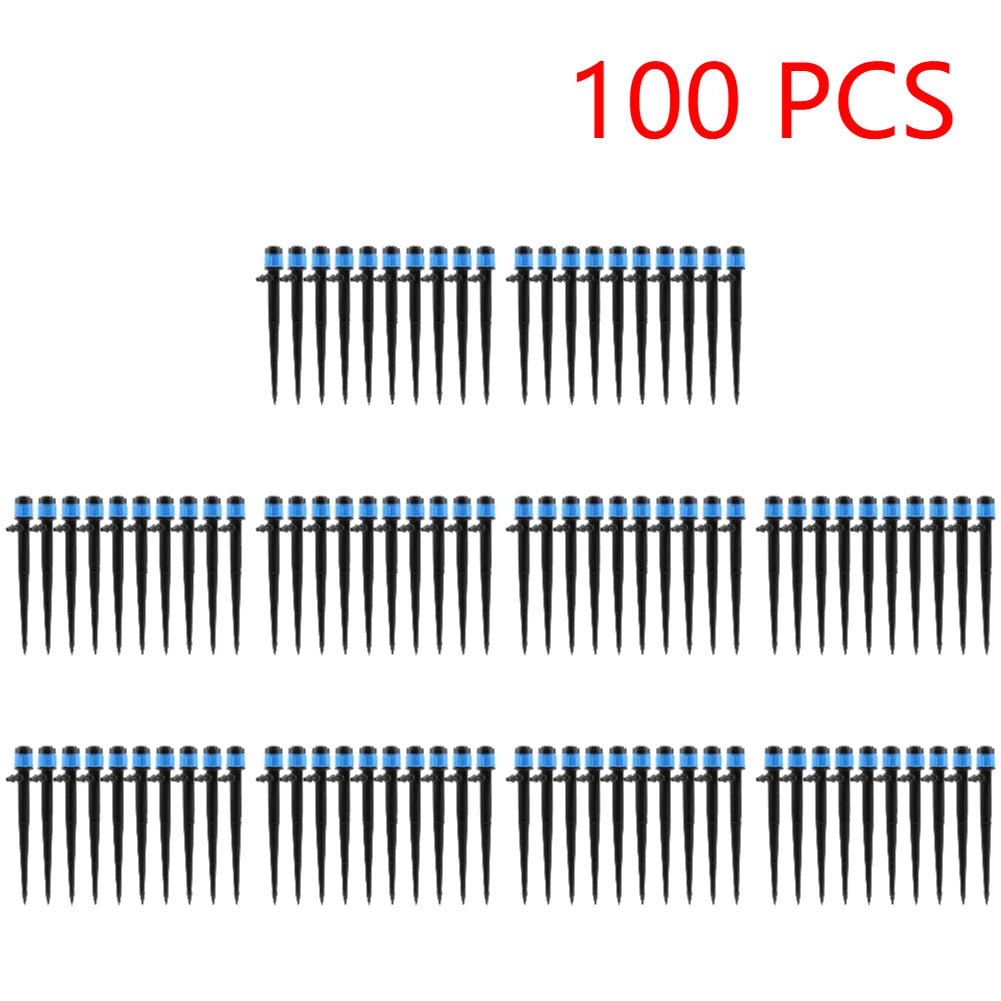 10-300Pcs Garden Micro Drip Irrigation 360 Degrees Rotating Nozzle Sprayer Sprinkler for 4/7" Hose Garden Plants Watering System