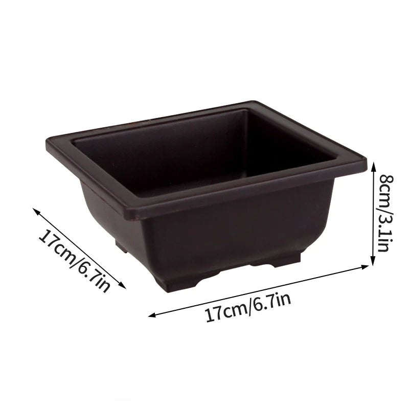 Rectangular Flowerpots Plastic Bonsai Plants Pot Square for Flower Balcony Garden Yard Landscape Bonsai Pot Trays Home Decor