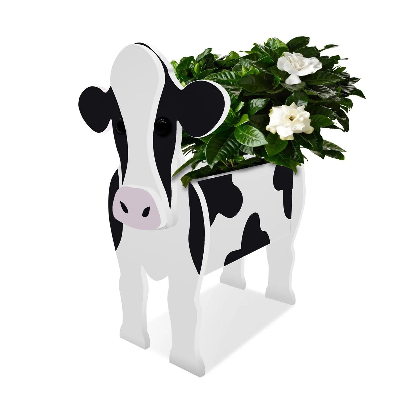 Cow Shaped Planter Garden Flower Pot Animal Statue Sculpture Decor Garden Decoration Flowerpot Planter Storage Containers Gifts