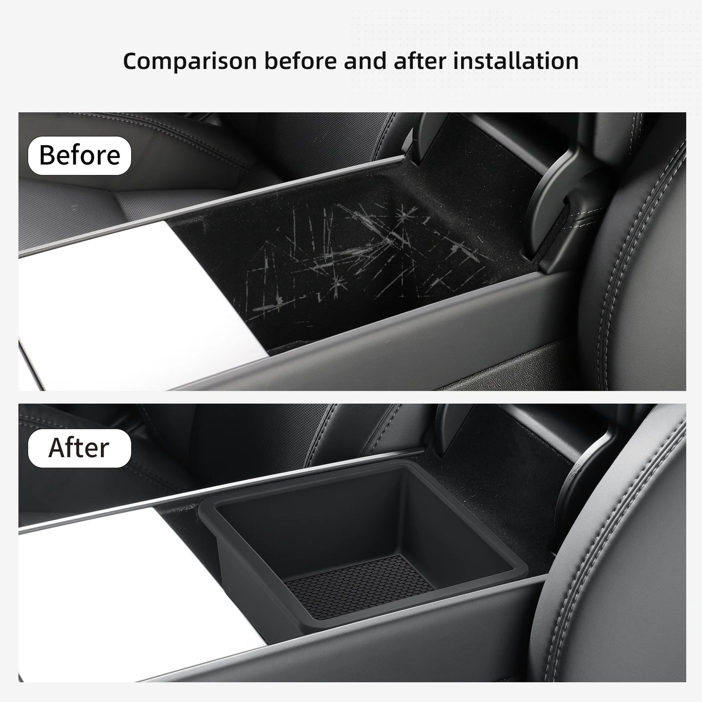 Smabee for Tesla Model Y Launch 2025 Juniper/Model 3 Highland Car Center Console Armrest Storage Box Tray Accessories Tidying