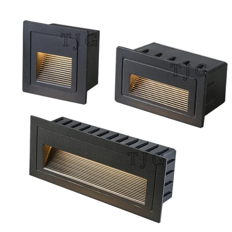 Outdoor Footlight Recessed Corner Wall Lamp Exterior Garden Light LED 3W 5W 10W Underground Waterproof Led Step Stair Lights