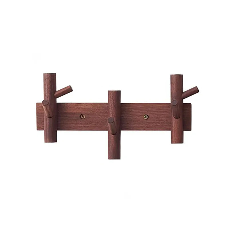 Creative Clothes Hanger Foyer Entrance Wood Hangers Multifunctional Bag Key Coat Hook Wall Mount Coat Racks Hanging Organizers