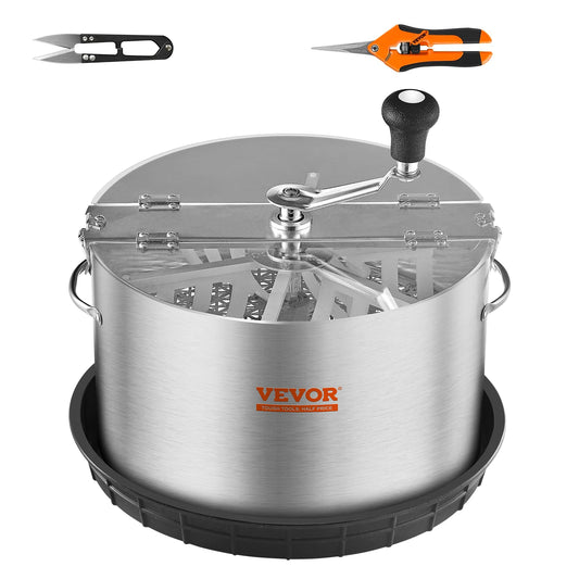 VEVOR Leaf Bowl Trimmer 16",19",24" Trimmer Bowl Manual Bud Trimmer with Stainless-Steel Blades for Twisted Spin Cut Clear Dome