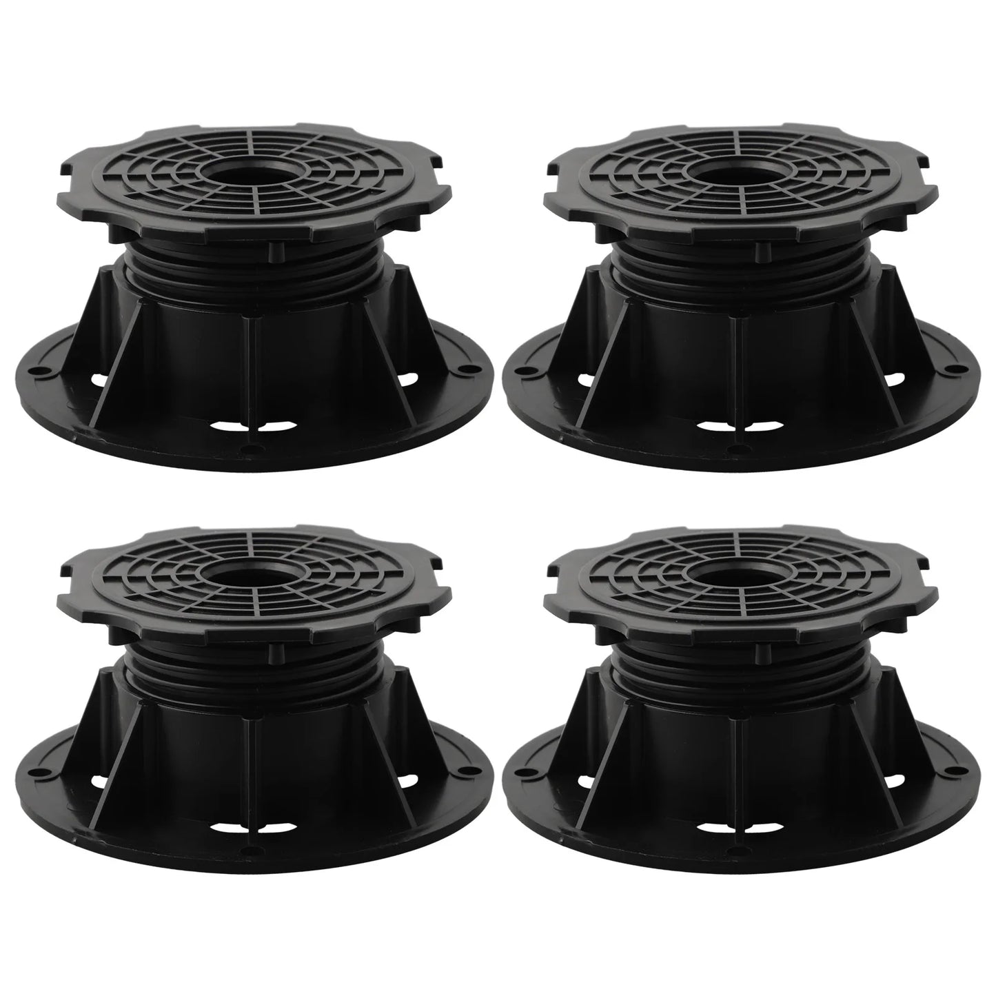 4pcs Height-adjustable Floor Balance Support Pedestal Bearing Decking Boards Slab Bearing Terrace Bearing Weatherproof Tools