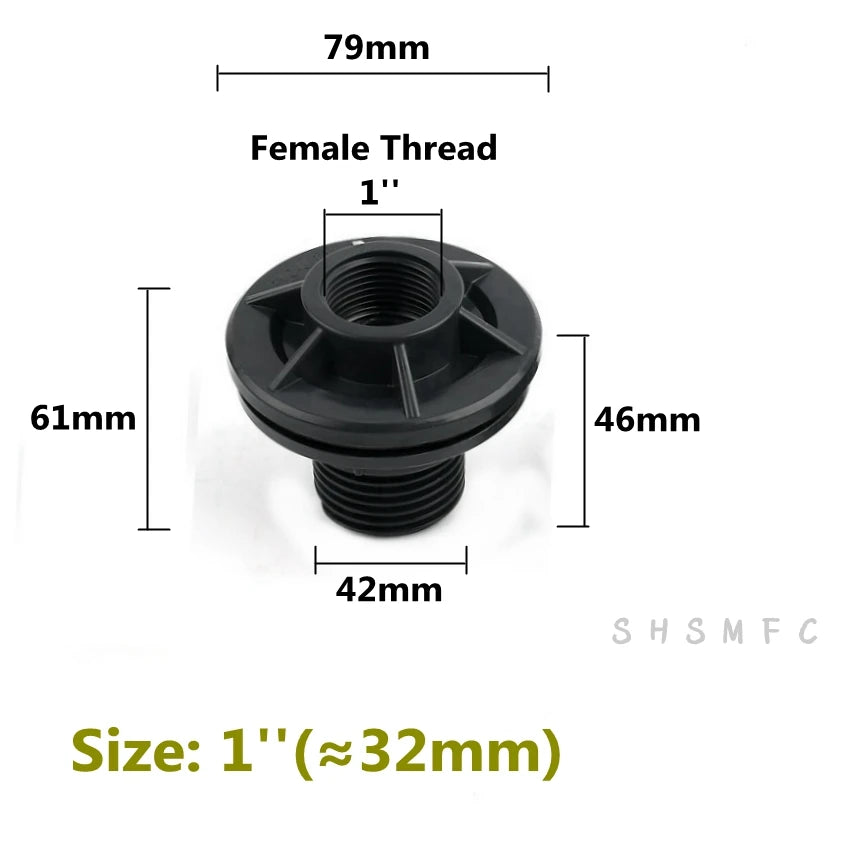 1~8PCS 1/2, 3/4, 1 Inch UPVC Double Female Thread Water Tank Joints Garden Irrigation Accessories Fish Tank Connector