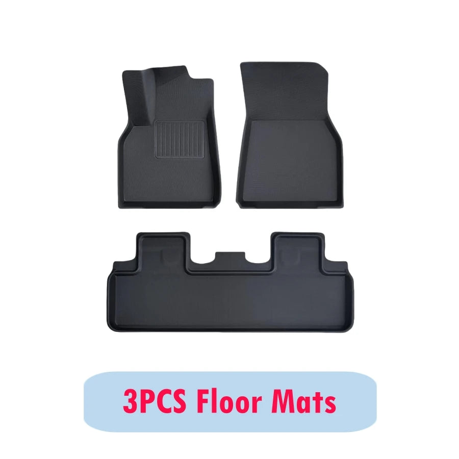Car Floor Mats For Tesla Model Y Juniper 2025 LHD RHD Model Y All Weather Floor Liners Anti-slip Trunk Mat Cargo Liners