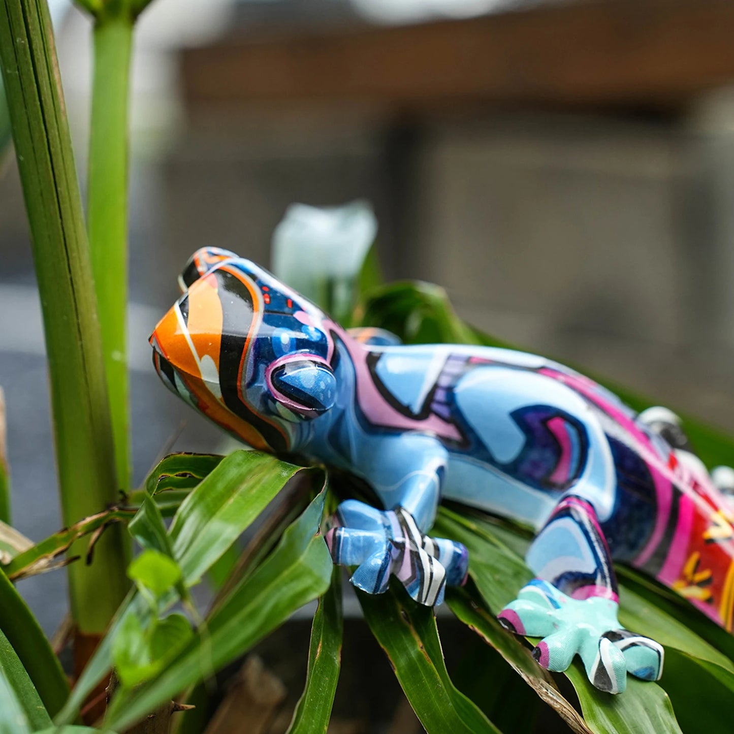 Garden Decor Statue Resin Gecko Wall Art Decor, Water Transfer Figurines Lizard Outdoor Hanging Decorations For Home Decor