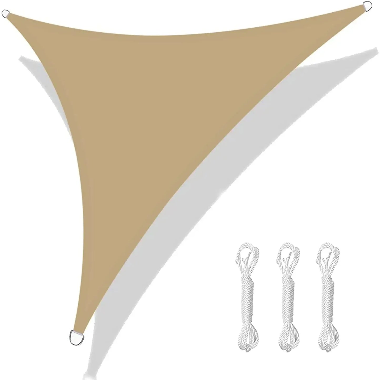 5/3.6/3/2M Triangle Shade Sail Waterproof Sunshade Sail Canopy 98%UV Block Awning with Free Rope for Garden Patio Pergola Gazebo